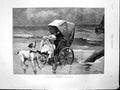 Old Print Danger A M Rossi Royal Academy Children Pram Dog Edge Sea 1887 19th