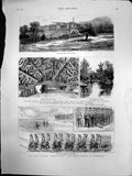 Antique Print New Military Multi-Cycle Aldershot Tatton Park Knutsford 1887