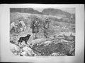 Original Old Antique Print Grouse Shooting Moors Men Kilt Dog Rifle Pony 1870