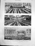 Antique Old Print Return Siers Sailorsegypt Banquet Coventry Devonport1882 19th