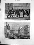 Antique Print Indian Visitors London Attempted Assassination J Lawson 1882 19th