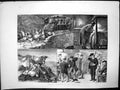 Antique Print Holiday Sketches Highlands Glencoe Bagpipes Highland Cow 1872