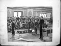 Old Antique Print Ambulance Drill On Board Hm Training Ship Exmouth 1884 19th