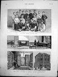 Antique Print Japanese Embassy Corea Royal College Music S Kensington 1884 19th