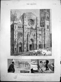 Antique Print Tent Life Suakim Facade Duomo Florence Recently Restored 1884