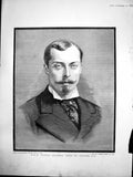 Antique Print Hrh Prince LeopDuke Albany Kg Born 1853 Died Cannes 1884 1884