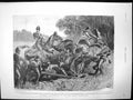 Original Old Antique Print Bogged New Forest Manoeuvres Horse Sunk Bog 1895
