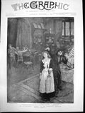 Antique Old Print Du Mauriers Trilby Haymarket Theatre Svengali Gecko 1895 19th
