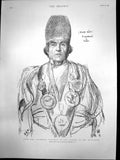 Original Old Antique Print Hwfa Mon Archdruid President Gorsedd Eisteddfod 1895