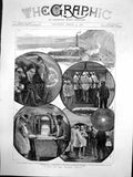 Antique Old Print Visit Channel Tunnel Surface Works Shakespeares Cliff 1882