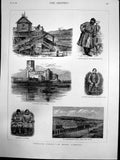 Old Antique Print Through Siberia Prison Irkutsk Samoyedes Archangel 1882 19th