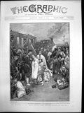 Antique Print Realities War Troops Leaving Tokio Railway Station Front 1904
