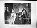 Antique Old Print Jealousy Hugo Kauffmann Woman Man Smoking Drinking Bar 1882