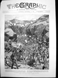 Antique Print Tirah Field Force Northamptons Nullah Assault Saran Kotal1897