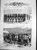 Original Old Antique Print Zulu War Camp Bazaar Zulu Ceremony Ukuncinsa 1879