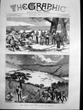 Antique Old Print Zulu War Relief Ekowe Banks Tugela Waiting Cross March 1879