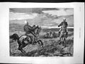 Antique Old Print Relief Ekowe Lord Chelmsford Meeting Colonel Pearson 1879