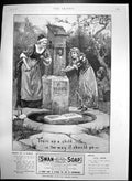Old Antique Print Swan Soap White Floating Delicately Perfumed Soap 1901 20th