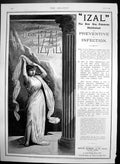 Original Old Antique Print Izal New Disinfectant Destroyer Disease Germs 1893