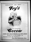 Original Old Antique Print Frys Pure Concentrated Cocoa Over 200 GMedals 1895
