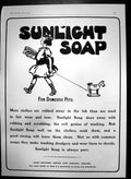 Original Old Antique Print Sunlight Soap Domestic Pets Always Pure 1906 20th