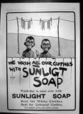 Antique Old Print Sunlight Soap We Wash All Our Clothes With Sunlight 1906 20th