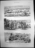 Antique Old Print British South Africa Co Corps Way Mashonaland Matabele 1890