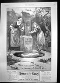 Antique Old Print Swan White Floating Soap Train Child Way It Should Be 1901
