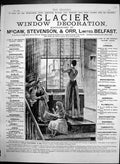 Antique Old Print Glacier Window Decoration Cover Up Disagreeable Views 1890