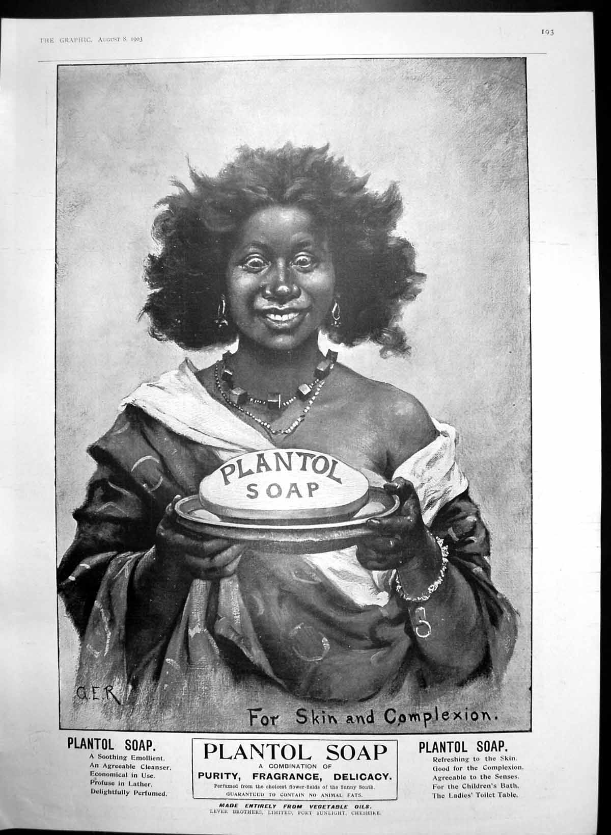 Old Antique Print Plantol Soap For Skin Complexion Purity Fragrance 1903 20th