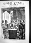 Antique Old Print Prince Wales Ceylon Kandy Buddhist Priests Show Tooth 1876