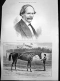 Antique Old Print Melton Derby Winner Lord Hastings Late Julius Benedict 1885