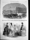 Old Antique Print Cuba Attack Havannah Volunteers Governors Palace 1869 19th