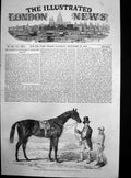 Original Old Antique Print Surplice Winner Great St Leger Doncaster 1848 19th