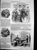 Antique Print Gretna Green Lamberton Toll Bar Paris Fashions September1848 19th