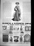 Original Old Antique Print Tweed Dress Spring Wear Gsmiths Silversmiths Co 1902