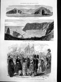 Original Old Antique Print Loss Megaera Steam Ship St Paul Island Crater 1871