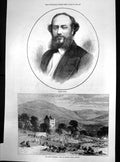 Antique Print Scott Centenary Fete Newark Castle Selkirk Signor Mario 1871 19th