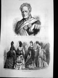Original Old Antique Print Field Marshal G Pollock Constable Tower London 1871