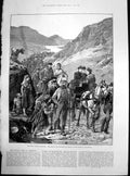 Old Antique Print Prince Princess Wales At Lakes Killarney Ireland 1885 19th