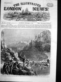 Antique Old Print Civil War Sharpshooters Firing Supply Train Tennesse 1863