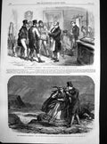 Antique Old Print Hairdresser Tetherham John Poppleton Margaret Driver 1863