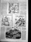 Original Old Antique Print New Houses Parliament Great Clock Westminster 1857