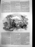 Antique Old Print Ancaster On Boston Sleaford & Midland Counties Railway 1857