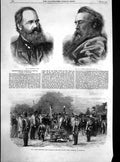Antique Print Lady Airey Present Colours 86Th County Down Reg Gibraltar1867