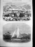 Old Print Boat Search Dr Livingstone King Sandwich Islands Honolulu 1867 19th