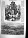 Antique Old Print Maories Fight Tutaekuri Maori Fort Maketu New Zealand 1867