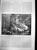 Original Old Antique Print Machine Make Gas Metropolitan Gas Company Works 1890