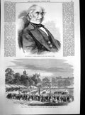 Antique Print Wj Hooker Kew Gardens Festival Lancaster Floral Musical 1865 19th