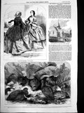 Antique Old Print Partridge Covey September Fashions St Annes Penistone 1857